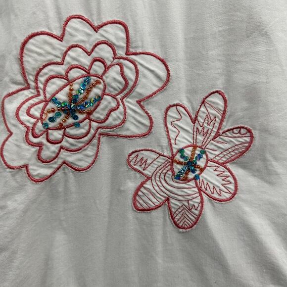 Vintage Alex Kim Women's Large Floral Embroidered Jacket Button Up Lined‎ EUC - Picture 11 of 11